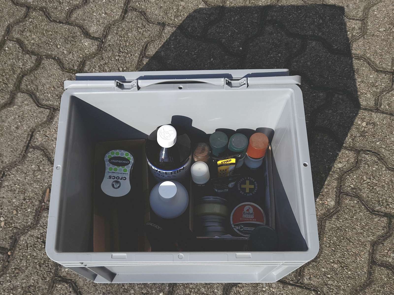 schuhputzbox von oben